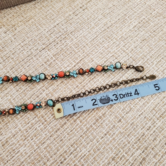 Sorrelli Turquoise Coral Crystal Necklace - Picture 4 of 9